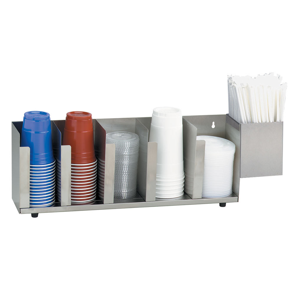 Dispense-Rite CTLD-22A Cup & Lid Organizer, (6) Compartment, All Cup Types