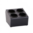 Dispense-Rite CTSH-4BT 4 Compartment Flatware Organizer - Black thumbnail 2