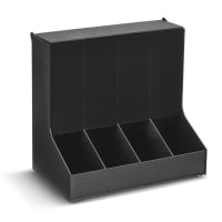Dispense-Rite GFBO-4BT Condiment Organizer w/ (4) Bins - Black thumbnail 2