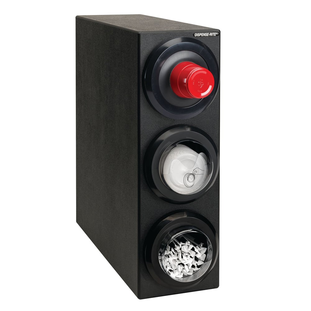 Dispense-Rite LID2-S2-3BT Cup Dispenser, Cabinet, (3) Compartment, All Cup Types