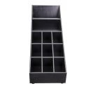 Dispense-Rite NLO-1B Lid, Straw & Condiment Organizer, Narrow, Removable Section Dividers, Black thumbnail 4
