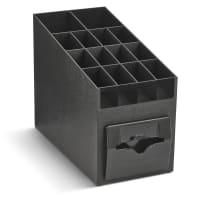 Dispense-Rite NLO-ADNH Napkin Dispenser & Condiment, Straw Organizer, Full Fold Napkins, Black thumbnail 11