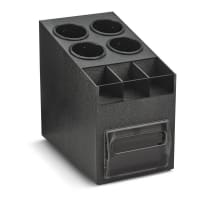 Dispense-Rite NLO-SWNH Condiment Organizer w/ (10) Bins - Black thumbnail 8