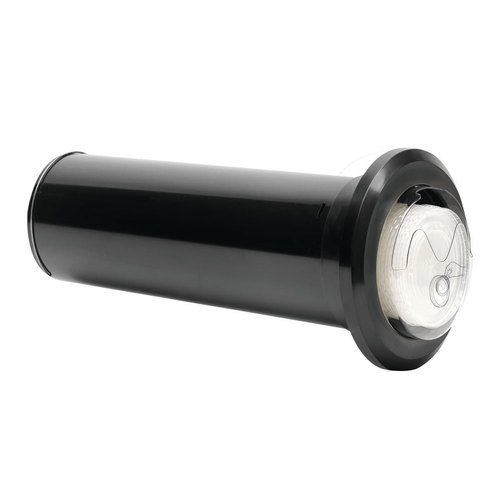 Dispense-Rite SLR-LID-2S In Counter Lid Dispenser for 8 oz to 44 oz Lids - 7 1/8"D x 18"L, Plastic, Black