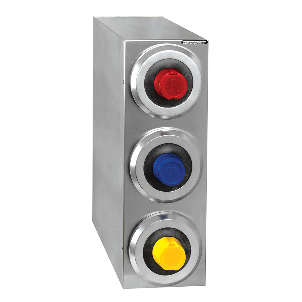Dispense-Rite SLR-R-3SS Cup Dispenser, Cabinet, (3) Compartment, All Cup Types