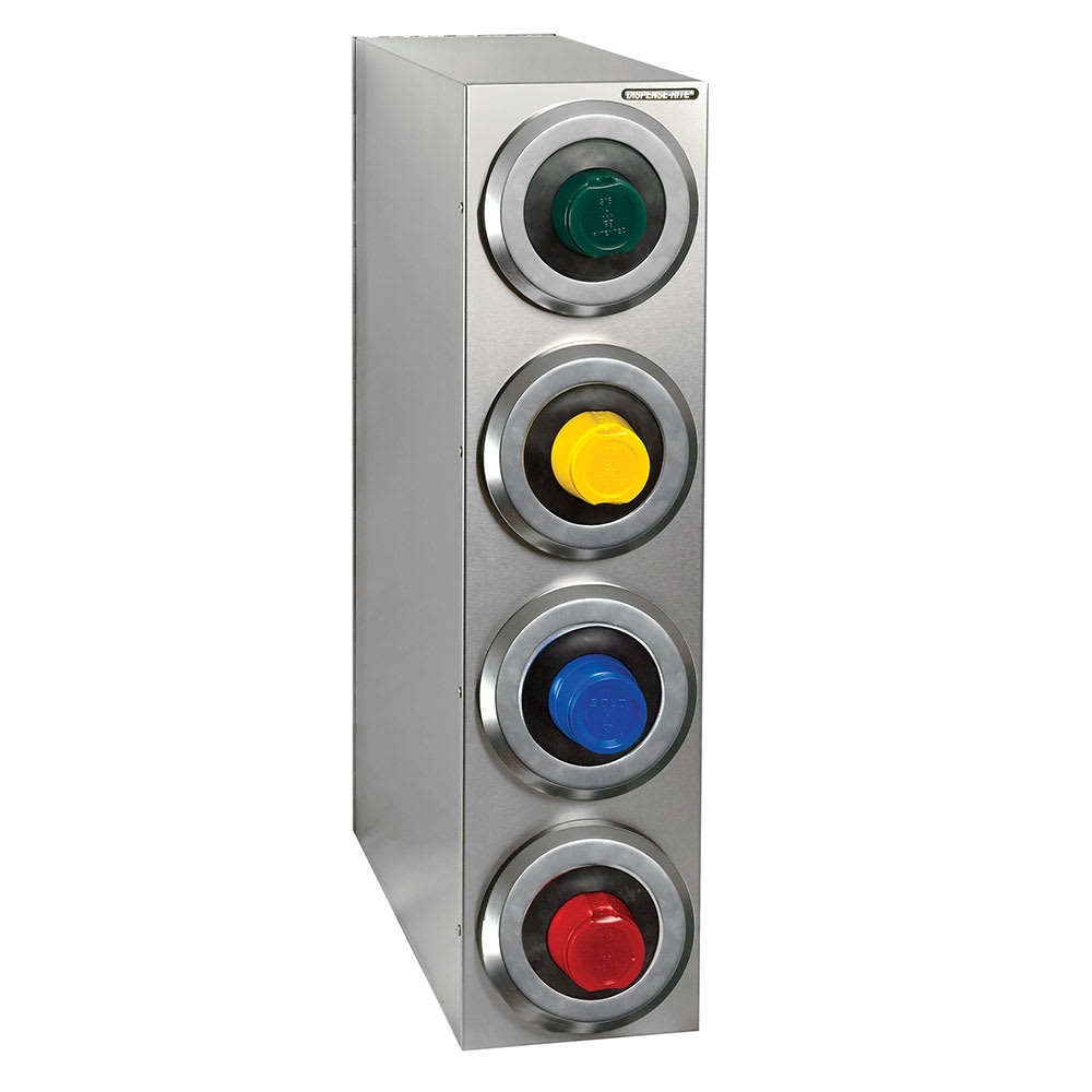 Dispense-Rite SLR-R-4SS Cup Dispenser, Cabinet, (4) Compartment, All Cup Types