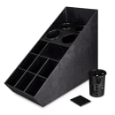Dispense-Rite SWCH-1BT Silverware & Condiment Organizer, 13 Section, Polystyrene, Black thumbnail 2