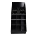 Dispense-Rite SWCH-1BT Silverware & Condiment Organizer, 13 Section, Polystyrene, Black thumbnail 3