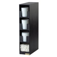 Dispense-Rite TLO-3BT Lid & Straw Organizer, 3 Lid Sections, Black Polystyrene thumbnail 7