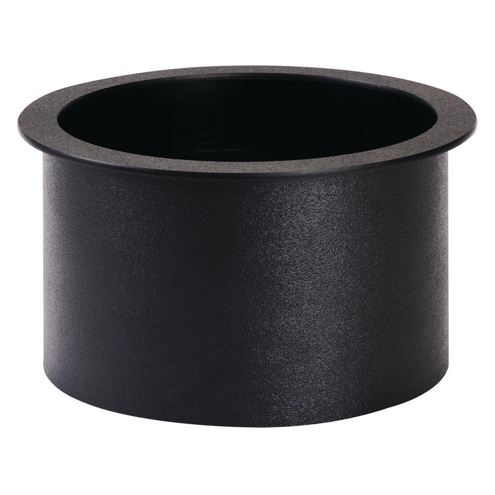 Dispense-Rite TTC-4BT 11 1/4" Round Drop In Trash Chute - 6 1/8"L, Plastic, Black