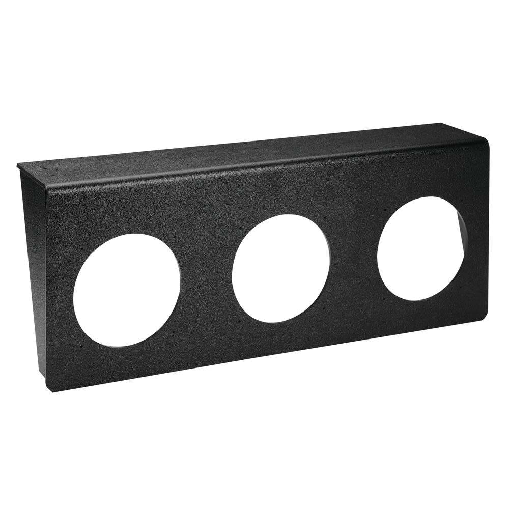 Dispense-Rite UCMB-3BT Surface Mount Undercounter Dispenser Bracket for (3) Cup or Lid Dispensers - Plastic, Black