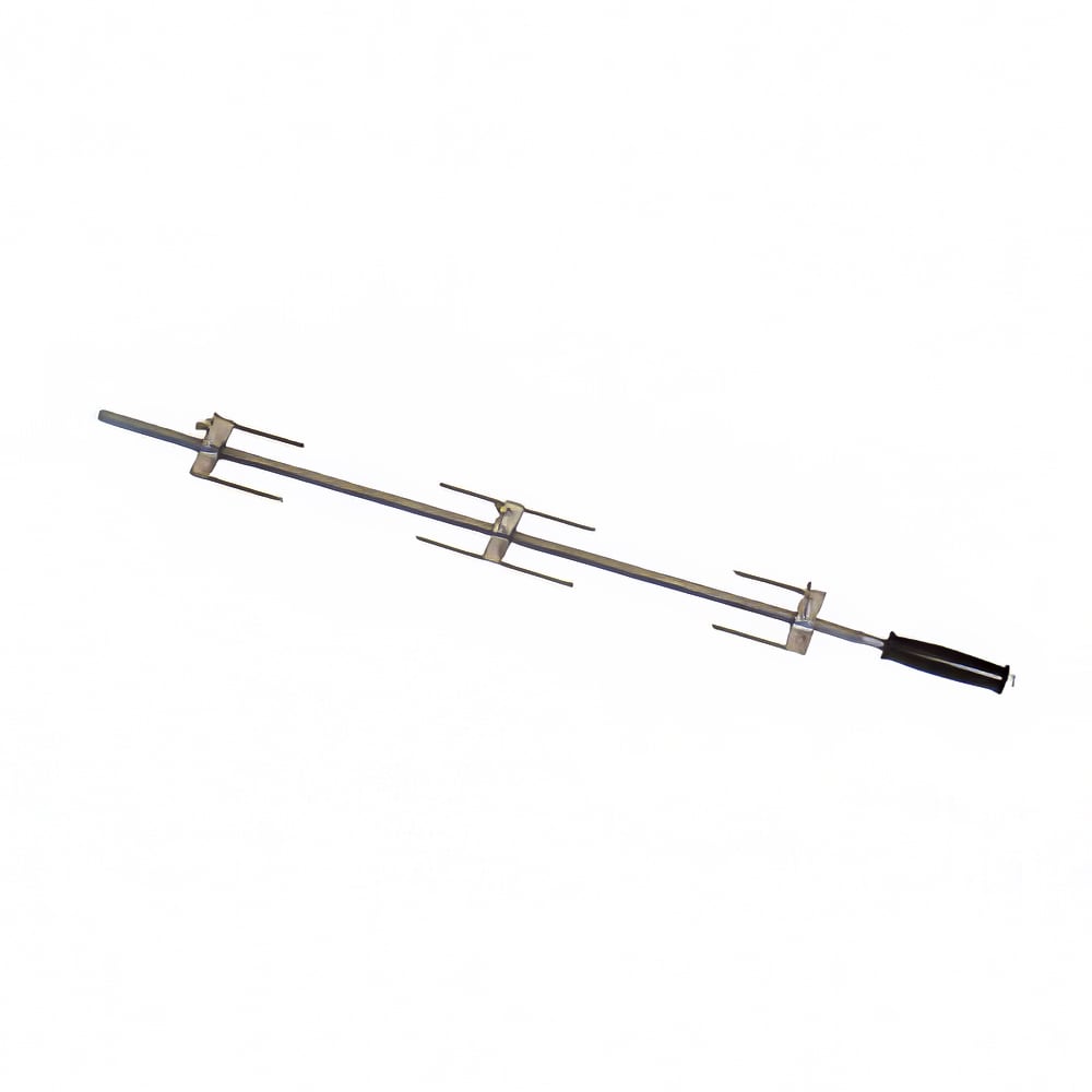 Rotisol USA BP9 Traditional Chicken Spit w/ (1) Double & (2) Single Prongs for MasterFlame 975 Rotisseries