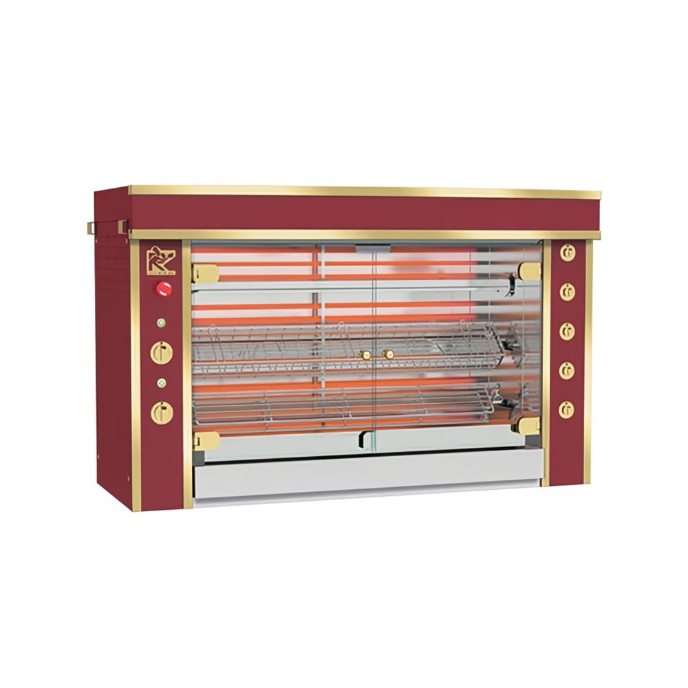 Rotisol USA GF1375-2E-LUX Electric 3 Spit Commercial Rotisserie w/ 12 Bird Capacity, 208-230v/3ph