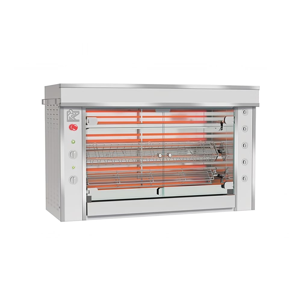 Rotisol USA GF1375-2E-SS Electric 3 Spit Commercial Rotisserie w/ 12 Bird Capacity, 208-230v/3ph