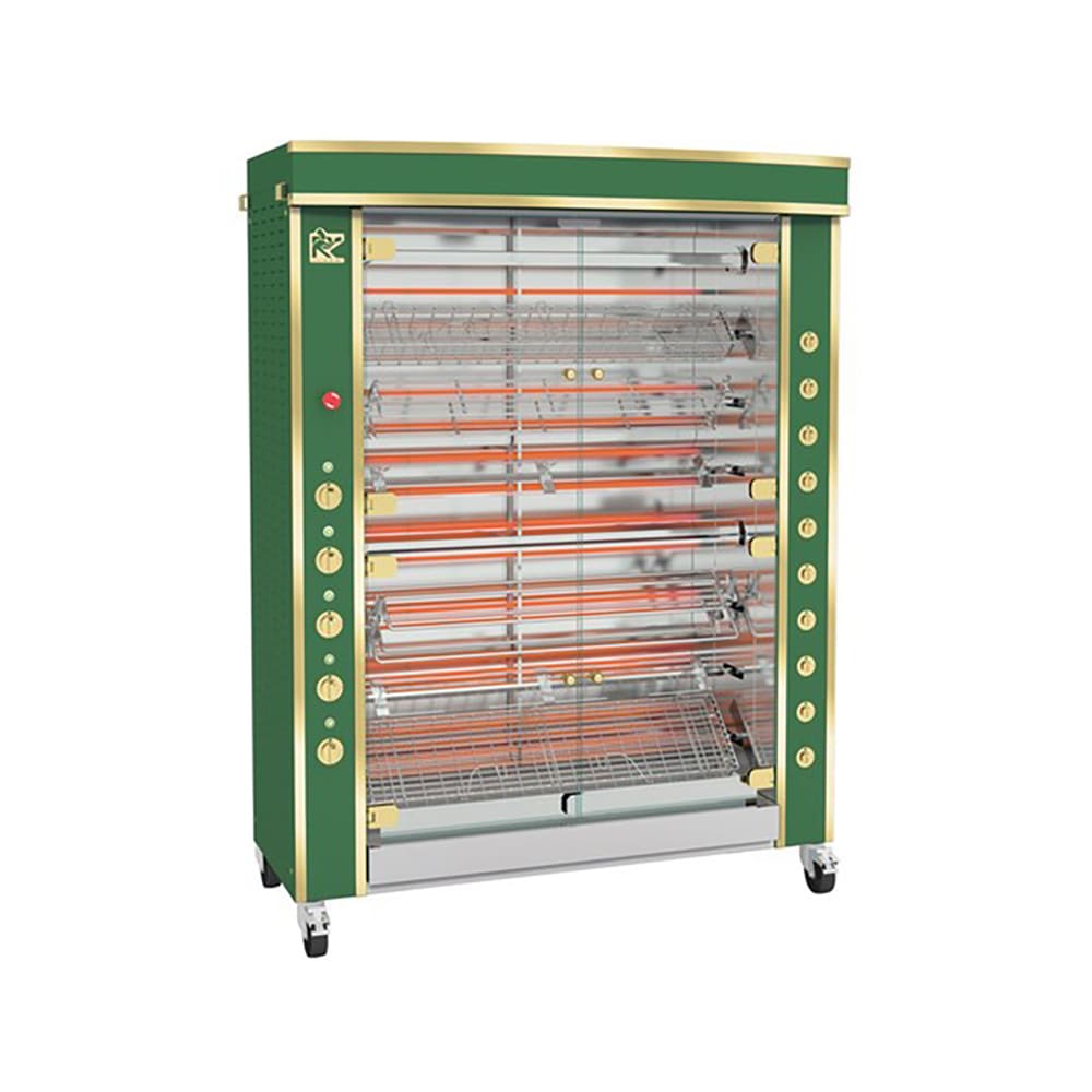 Rotisol USA GF1375-8E-LUX Electric 8 Spit Commercial Rotisserie w/ 48 Bird Capacity, 208-230v/3ph