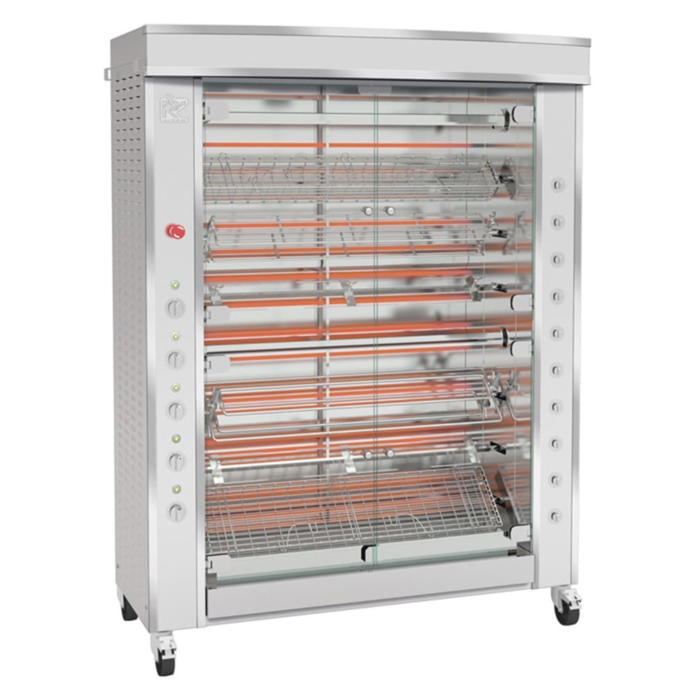 Rotisol USA GF1375-8E-SS Electric 8 Spit Commercial Rotisserie w/ 48 Bird Capacity, 208-230v/3ph
