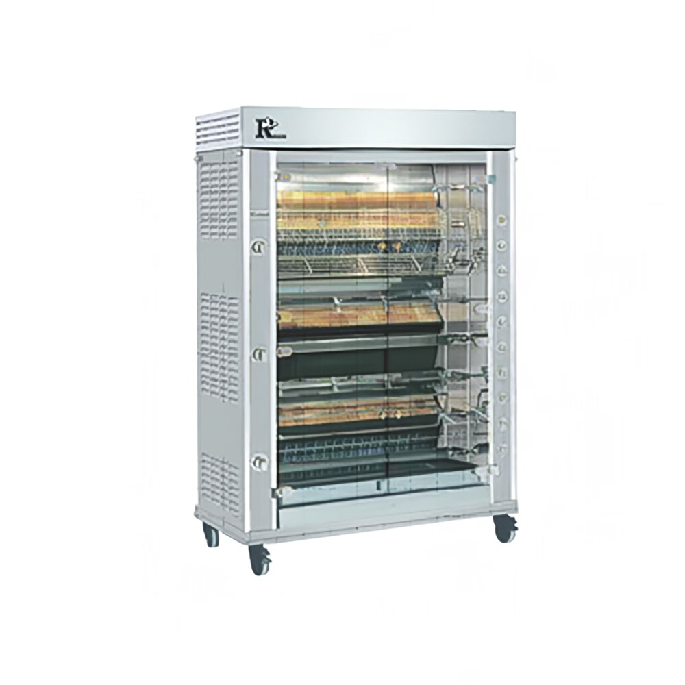 Rotisol USA GF1375-8G-SS Gas 8 Spit Commercial Rotisserie w/ 48 Bird Capacity, Liquid Propane