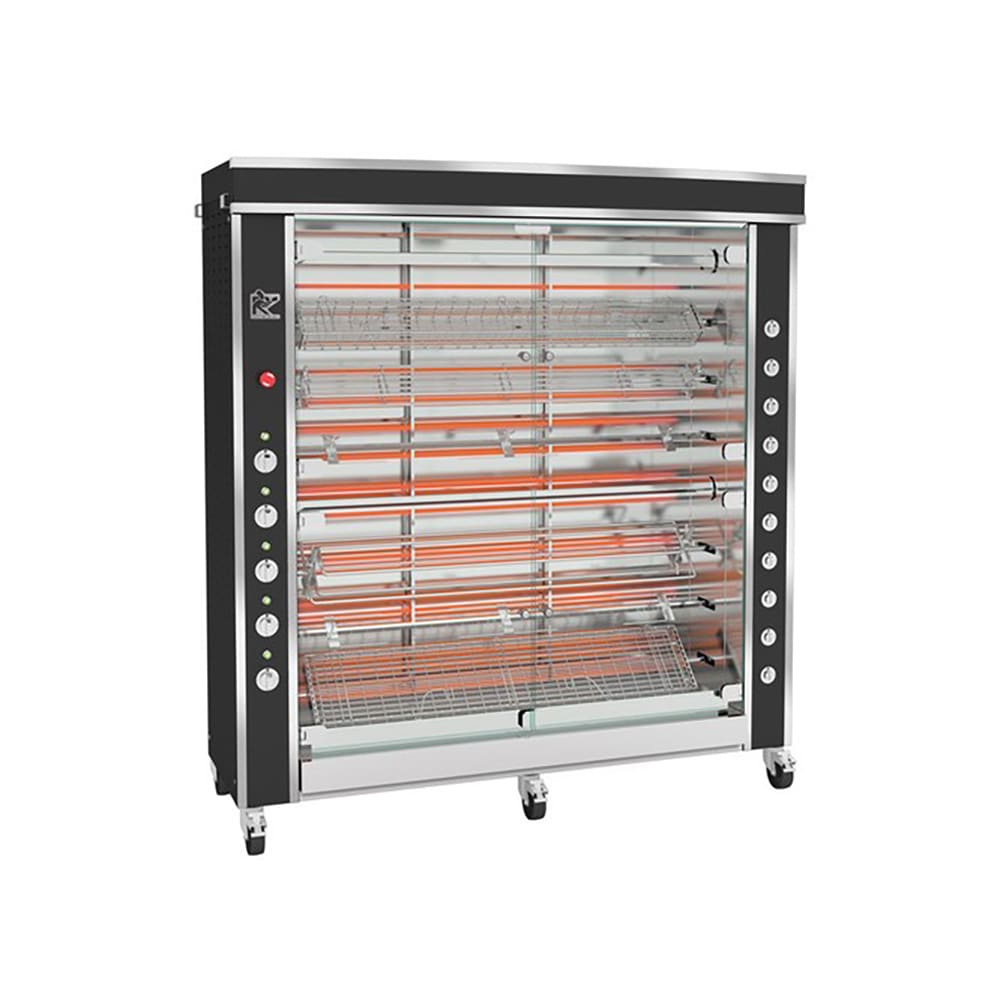 Rotisol USA GF1675-8E-LUX Electric 8 Spit Commercial Rotisserie w/ 64 Bird Capacity, 208-203v/3ph