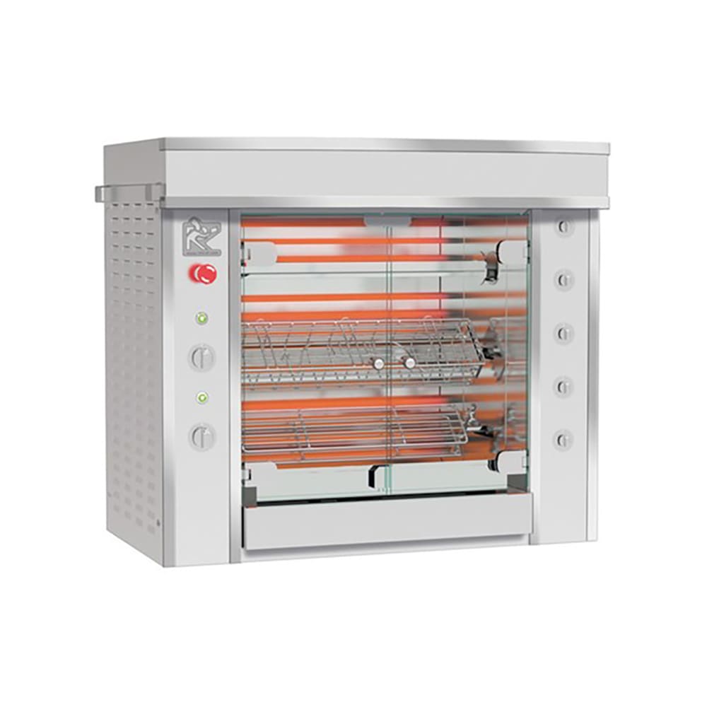 Rotisol USA GF975-2E-SS Electric 3 Spit Commercial Rotisserie w/ 6 Bird Capacity, 208-230v/3ph