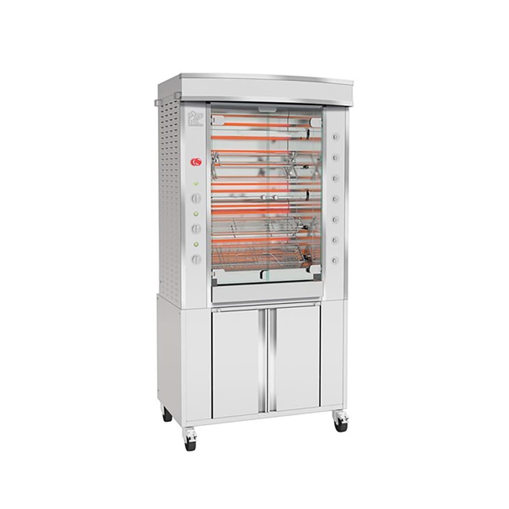 Rotisol USA GF975-5E-SS Electric 5 Spit Commercial Rotisserie w/ 15 Bird Capacity, 208-230v/3ph