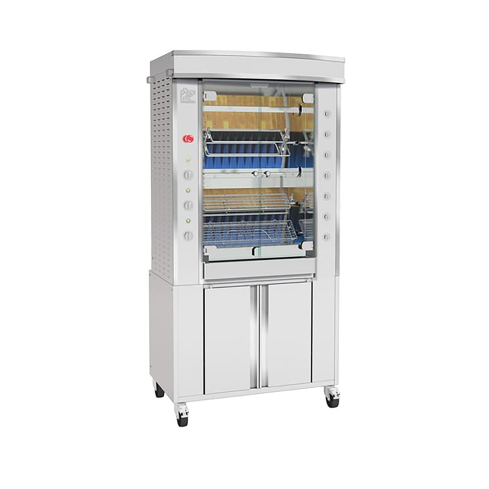 Rotisol USA GF975-5G-SS Gas 5 Spit Commercial Rotisserie w/ 15 Bird Capacity, Natural Gas