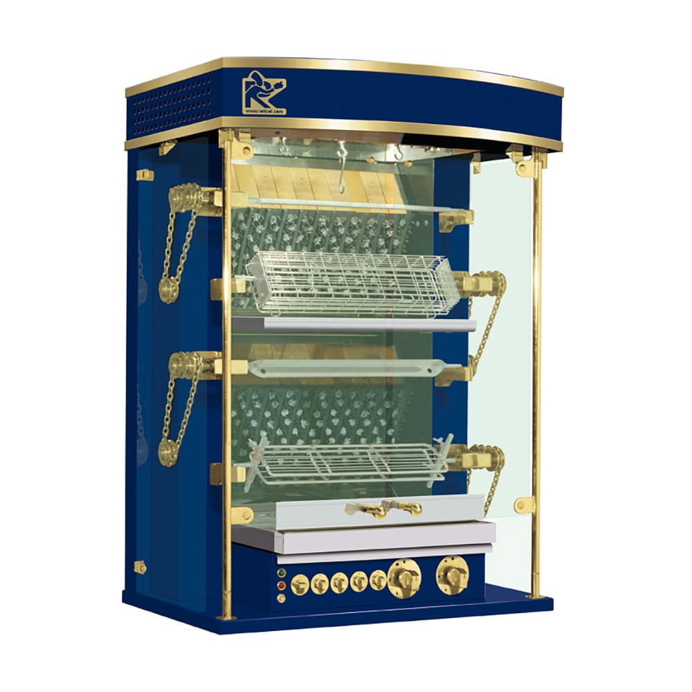 Rotisol USA MF975-4G-LUX Gas 4 Spit Commercial Rotisserie w/ 12 Bird Capacity, Liquid Propane