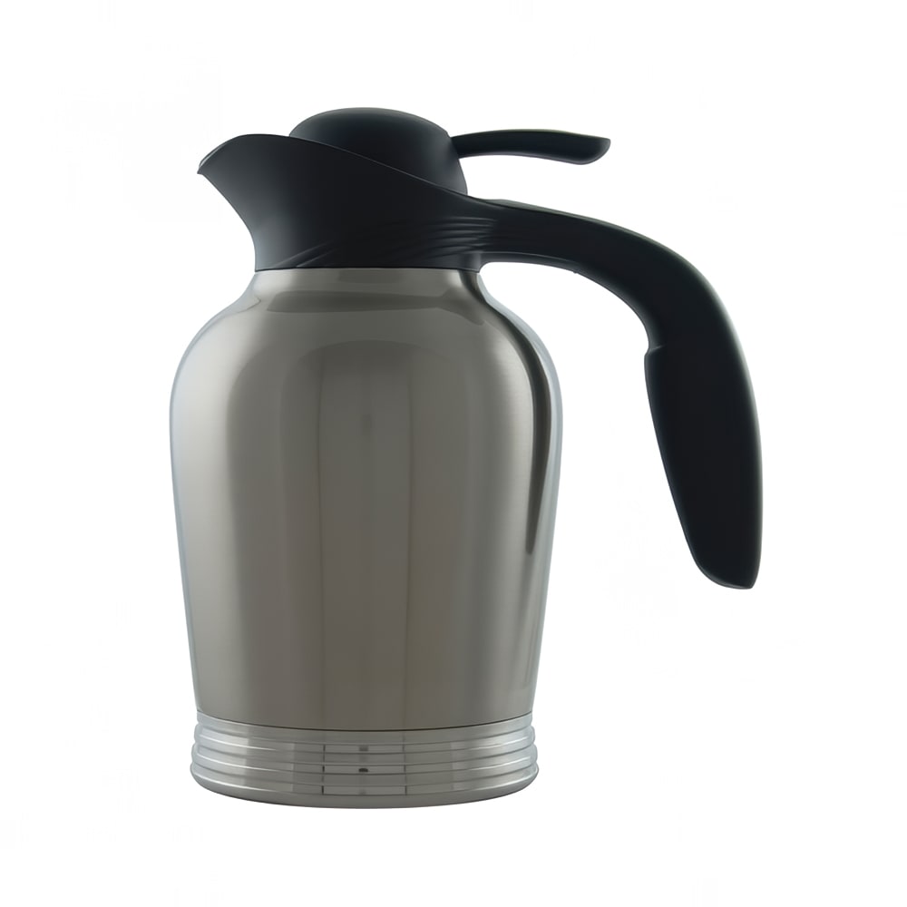 Service Ideas 1 liter Vacuum Carafe w/ No Drip Lip, Stainless Insulation (10-00007-000)