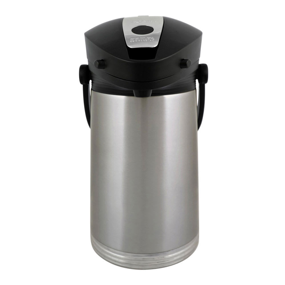 Service Ideas 2 1/2 Liter Airpot w/ Vacuum Insulation, Lever Lid, Stainless (10-00181-000)