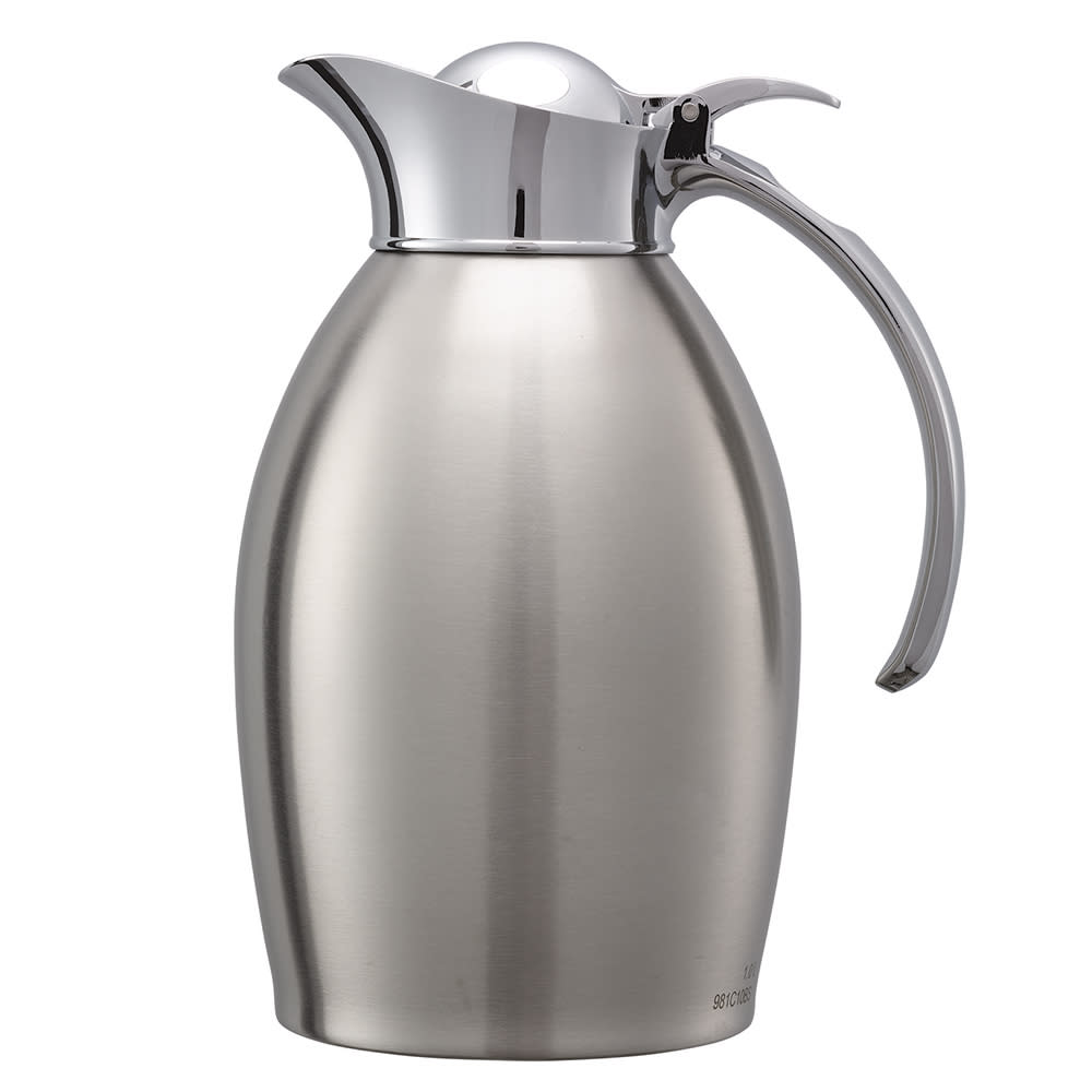 Service Ideas 1 liter Carafe w/ Vacuum Insulation, Brushed Stainless Finish (NIC10BS)