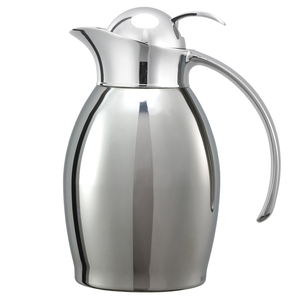 Service Ideas 3/5 liter Carafe w/ Push Button Lid - Stainless Liner, Brushed Stainless (NIC06PS)
