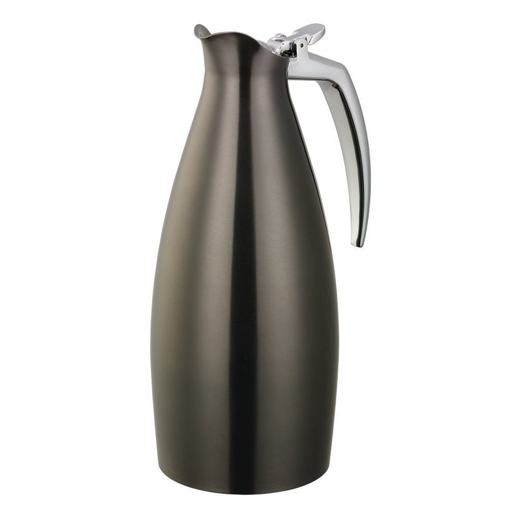 Service Ideas 1 liter Altus Beverage Server w/ Push Button Lid - Stainless Liner, Dark Tungsten (ALTU10BSDT)