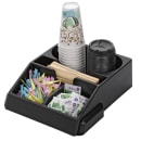 Service Ideas 2 Compartment Modular Condiment Station - 11"W x 13 1/2"D, Plastic, Black (APC5V2) thumbnail 3