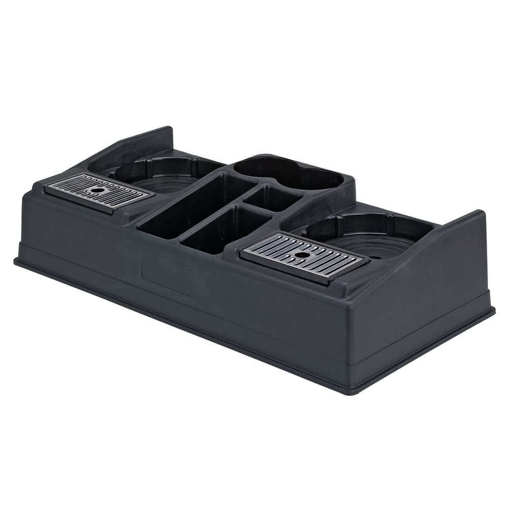 Service Ideas Airpot Serving Rack w/ 5 Compartments, Black (APLR25BL)