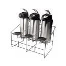 Service Ideas Airpot Serving Rack w/ 3 Compartments, Removable Drip Trays, Black (APR3BLC) thumbnail 2