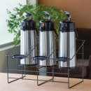 Service Ideas Airpot Serving Rack w/ 3 Compartments, Removable Drip Trays, Black (APR3BLC) thumbnail 3