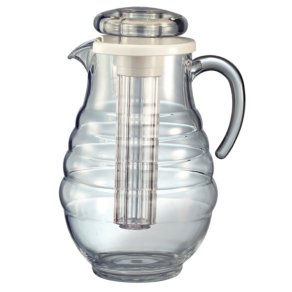 Service Ideas 3.3-liter Water Pitcher w/ Ribbed Surface, Clear Acrylic (AWP33RB)