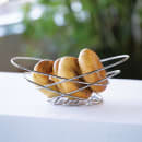 Service Ideas Wide Bread Basket w/ Chromed Metal Wire, 13 x 7 1/2" x 4" (BKWI) thumbnail 2