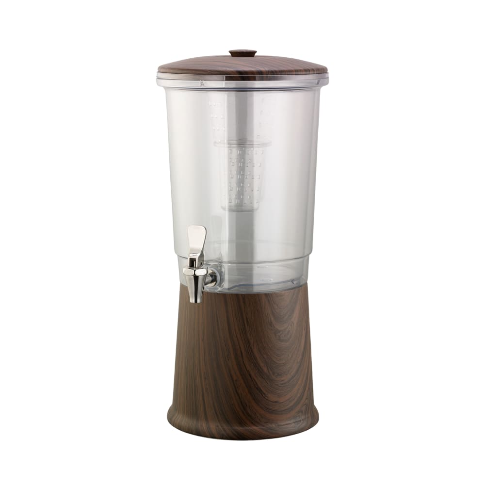Service Ideas 3 gal Beverage Dispenser w/ Infuser - Tritan™ Container, Dark Wood Base (CBDDW3GSSDW)