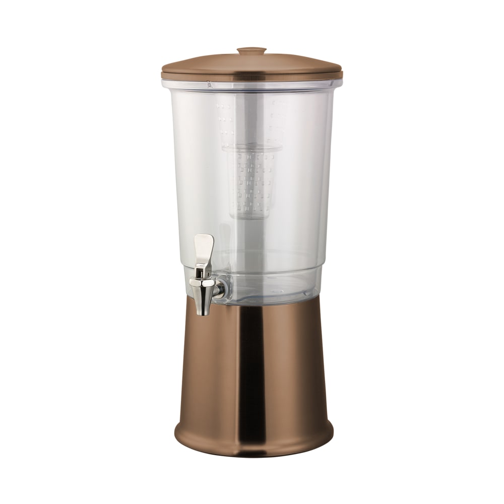 Service Ideas 3 gal Beverage Dispenser w/ Infuser - Tritan™ Container, Rose Gold Base (CBDDW3GSSRG)