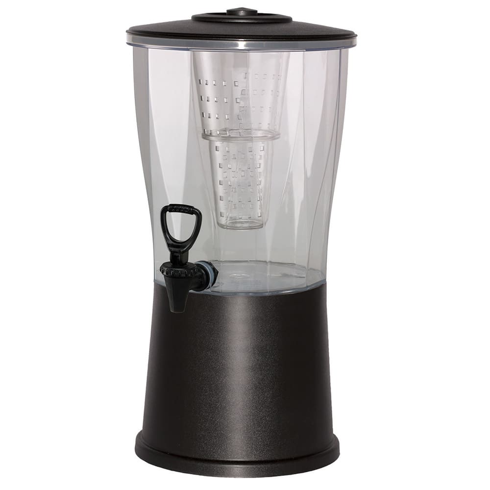 Service Ideas 3 gal Beverage Dispenser w/ Infuser - Plastic Container, Black Base (CBDRP3BL)