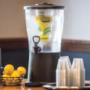 Service Ideas 3 gal Beverage Dispenser w/ Infuser - Plastic Container, Black Base (CBDRP3BL) thumbnail 4