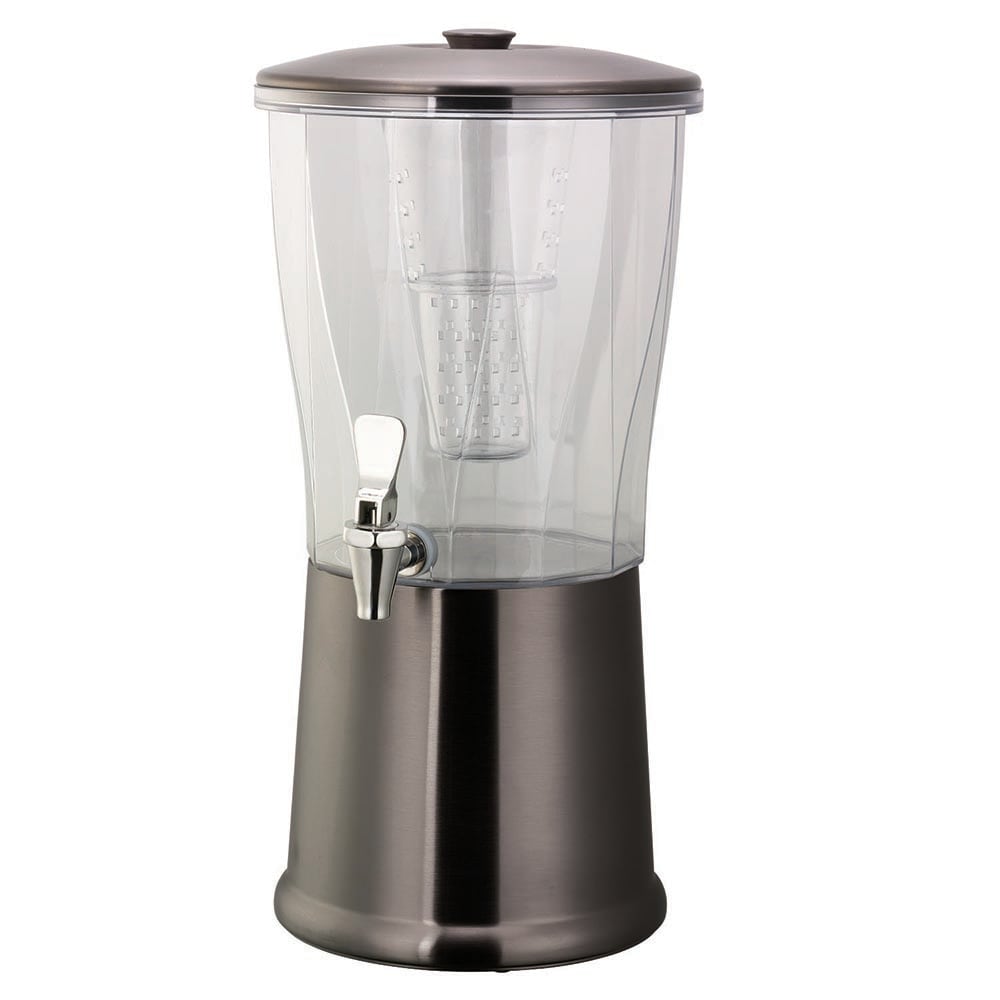 Service Ideas 3 gal Beverage Dispenser w/ Infuser & Ice Tube - Dark Tungsten Base (CBDRT3DTSS)