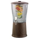 Service Ideas 3 gal Beverage Dispenser w/ Infuser - Plastic Container, Dark Wood Base (CBDRT3DWSS) thumbnail 2