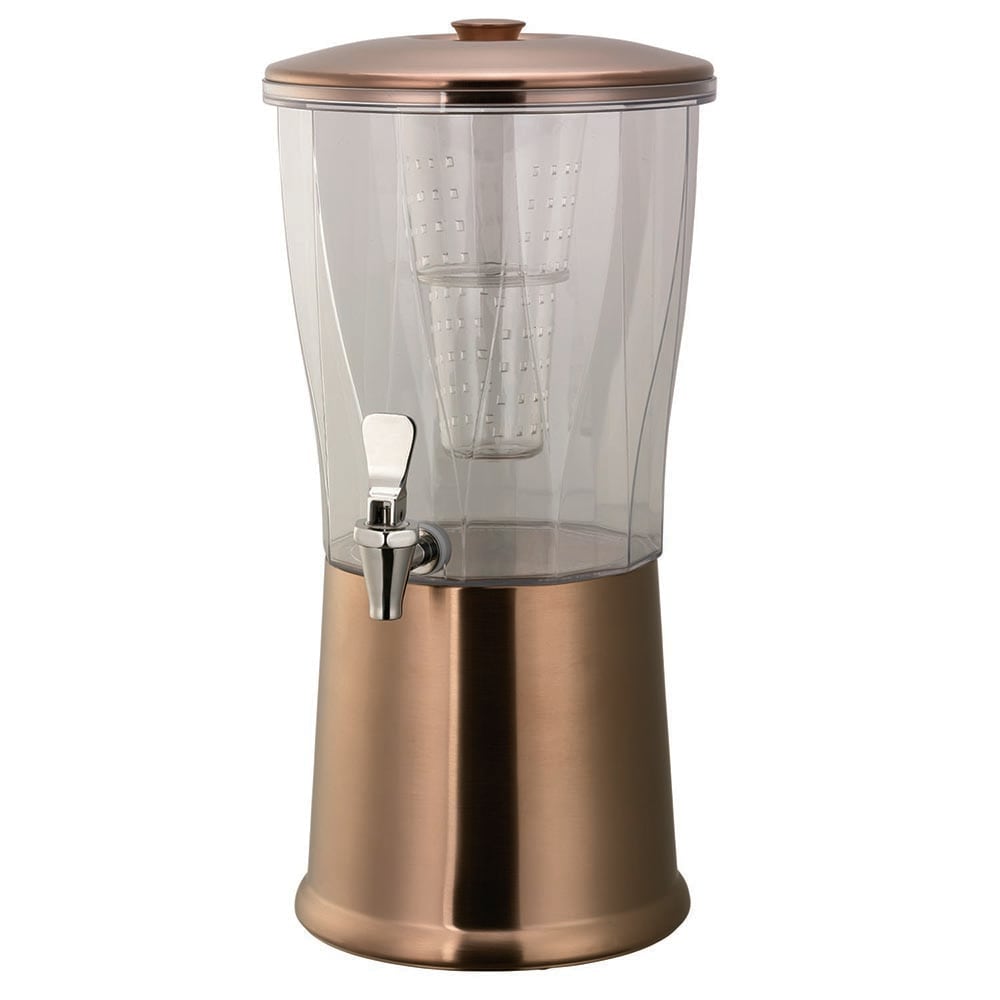 Service Ideas 3 gal Beverage Dispenser w/ Infuser & Ice Tube - Rose Gold Base (CBDRT3RGSS)