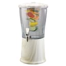 Service Ideas 3 gal Beverage Dispenser w/ Infuser - Plastic Container, White Marble Base (CBDRT3WMSS) thumbnail 2
