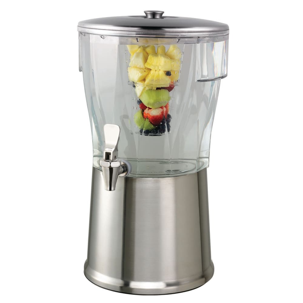 Service Ideas 5 gal Beverage Dispenser w/ Infuser - Plastic Container, Stainless Base (CBDRT5BSSS)