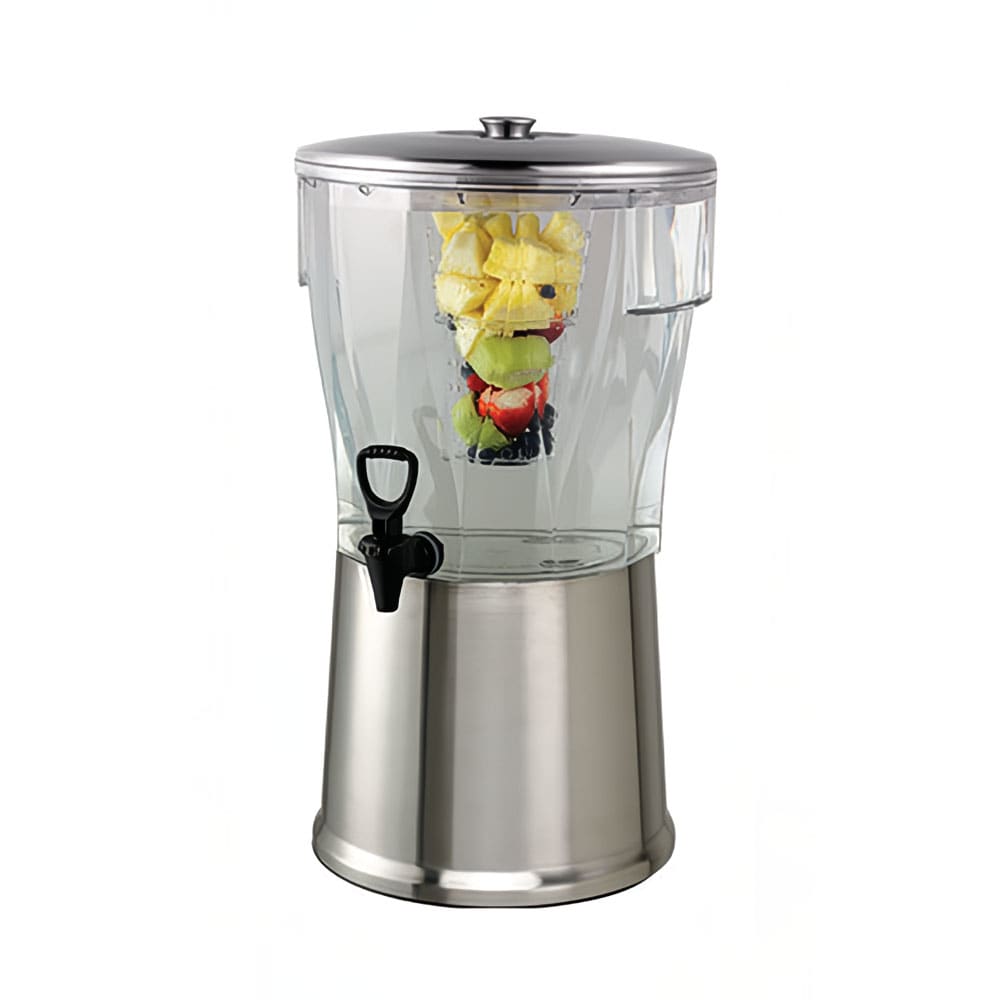 Service Ideas 5 gal Beverage Dispenser w/ Infuser & Ice Tube - Stainless Base (CBDRT5SS)