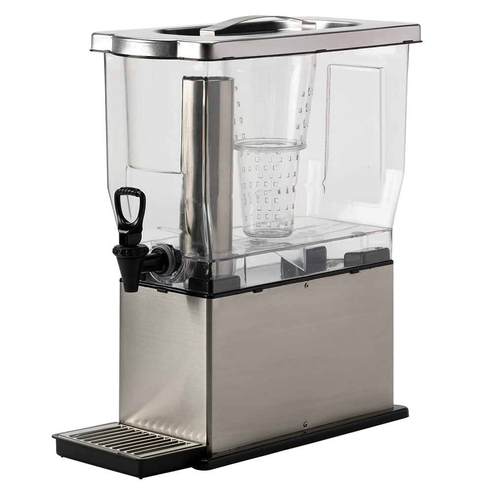 Service Ideas 3 gal Beverage Dispenser w/ Infuser & Ice Tube - Stainless Base (CBDT3SS)