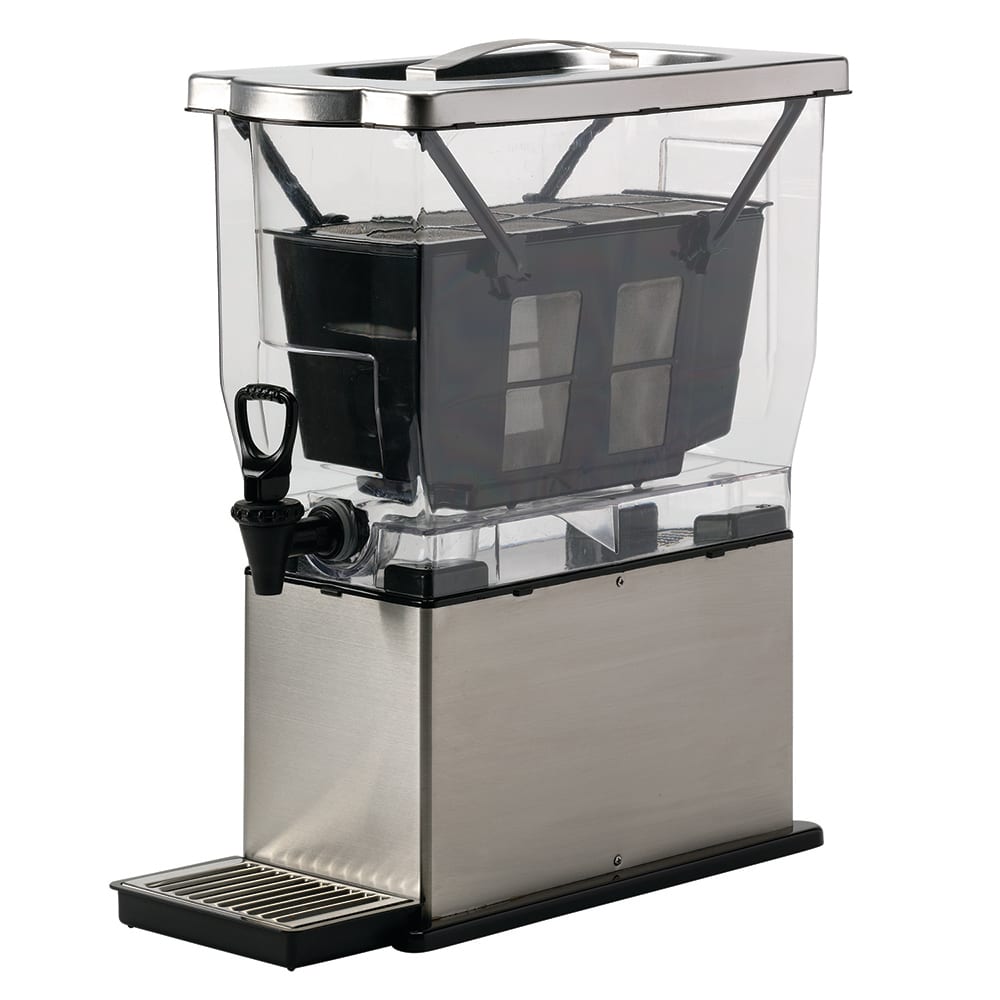 Service Ideas 3 gal Cold Brew Coffee Brewer/Dispenser w/ 3 lb Brew Basket, Stainless Steel (CBNS3SS)