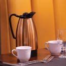 Service Ideas 1 liter Carafe w/ Dripless Spout, Glass Interior, Copper, Brown (CGC101CP) thumbnail 2